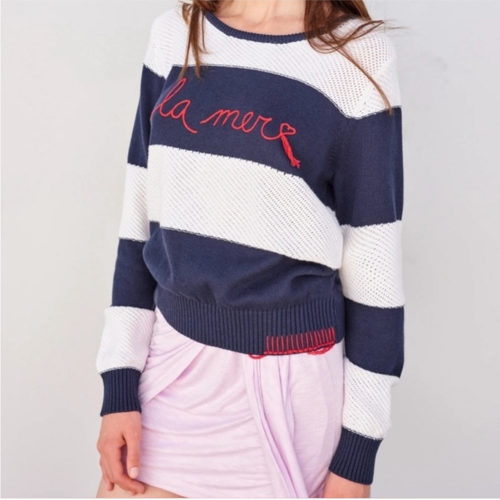 NWT Anthropologie Sundry La Mer Striped Sweatshirt